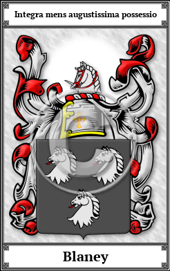 Blaney Family Crest Download (JPG)  Book Plated - 150 DPI