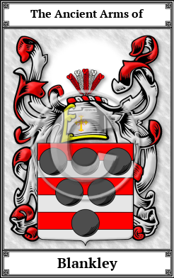Blankley Family Crest Download (JPG)  Book Plated - 150 DPI