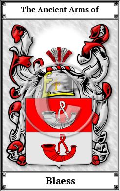 Blaess Family Crest Download (JPG) Book Plated - 600 DPI