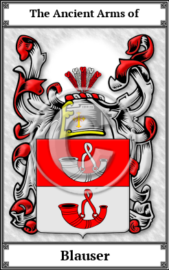 Blauser Family Crest Download (JPG)  Book Plated - 150 DPI