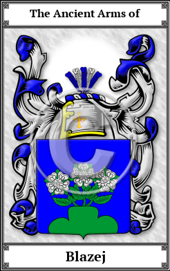 Blazej Family Crest Download (JPG) Book Plated - 600 DPI