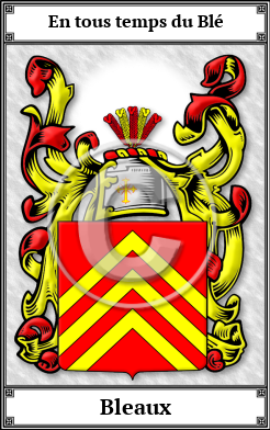 Bleaux Family Crest Download (JPG)  Book Plated - 150 DPI