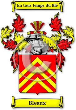 Bleaux Family Crest Download (jpg) Legacy Series - 150 DPI