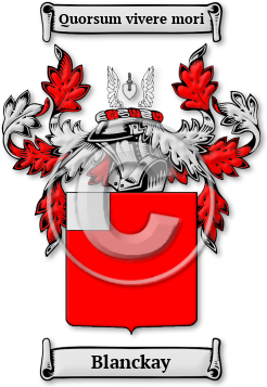 Blanckay Family Crest Download (jpg) Legacy Series - 150 DPI