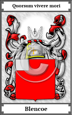 Blencoe Family Crest Download (JPG)  Book Plated - 150 DPI