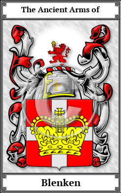 Blenken Family Crest Download (JPG)  Book Plated - 150 DPI