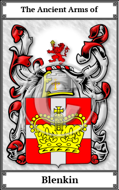 Blenkin Family Crest Download (JPG)  Book Plated - 150 DPI