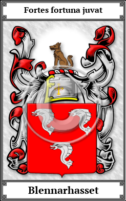 Blennarhasset Family Crest Download (JPG)  Book Plated - 150 DPI