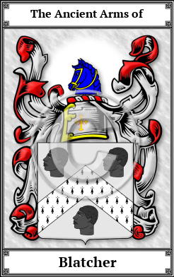 Blatcher Family Crest Download (JPG)  Book Plated - 150 DPI