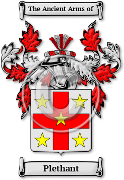 Plethant Family Crest Download (jpg) Legacy Series - 150 DPI
