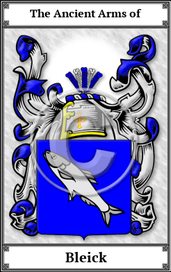 Bleick Family Crest Download (JPG)  Book Plated - 150 DPI