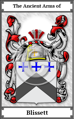 Blissett Family Crest Download (JPG)  Book Plated - 150 DPI