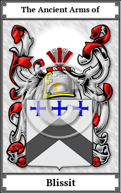 Blissit Family Crest Download (JPG) Book Plated - 600 DPI