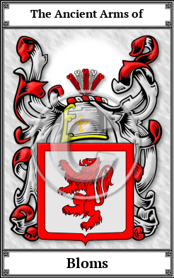 Bloms Family Crest Download (JPG)  Book Plated - 150 DPI