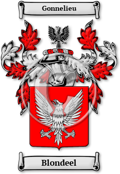 Blondeel Family Crest Download (jpg) Legacy Series - 150 DPI
