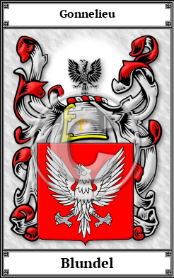 Blundel Family Crest Download (JPG)  Book Plated - 150 DPI