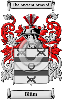 Blüm Family Crest/Coat of Arms