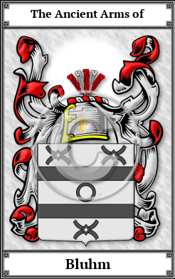Bluhm Family Crest Download (JPG) Book Plated - 600 DPI