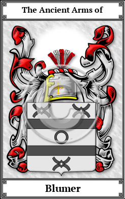 Blumer Family Crest Download (JPG)  Book Plated - 150 DPI