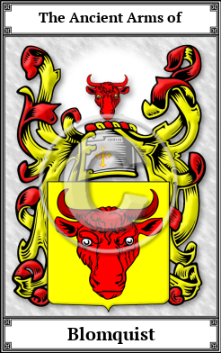 Blomquist Family Crest Download (JPG) Book Plated - 600 DPI