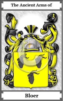 Bloer Family Crest Download (JPG) Book Plated - 600 DPI