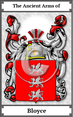 Bloyce Family Crest Download (JPG) Book Plated - 600 DPI