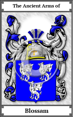Blossam Family Crest Download (JPG)  Book Plated - 150 DPI