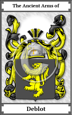 Deblot Family Crest Download (JPG) Book Plated - 600 DPI