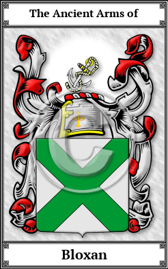 Bloxan Family Crest Download (JPG)  Book Plated - 150 DPI