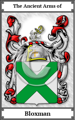 Bloxman Family Crest Download (JPG)  Book Plated - 150 DPI