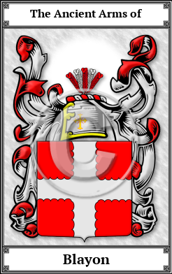 Blayon Family Crest Download (JPG)  Book Plated - 150 DPI