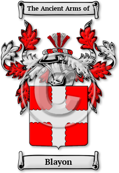 Blayon Family Crest Download (jpg) Legacy Series - 150 DPI