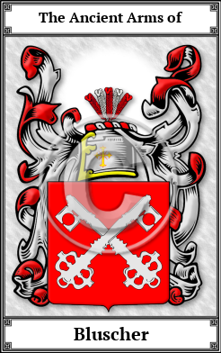 Bluscher Family Crest Download (JPG)  Book Plated - 150 DPI