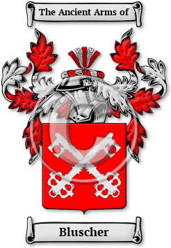 Bluscher Family Crest Download (jpg) Legacy Series - 150 DPI