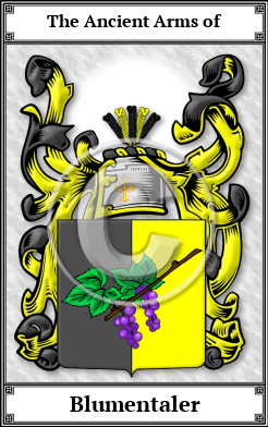 Blumentaler Family Crest Download (JPG)  Book Plated - 150 DPI