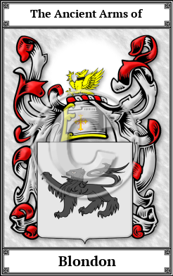 Blondon Family Crest Download (JPG)  Book Plated - 150 DPI