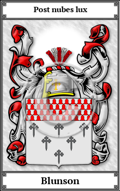 Blunson Family Crest Download (JPG) Book Plated - 600 DPI