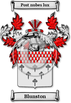 Blunston Family Crest Download (jpg) Legacy Series - 150 DPI