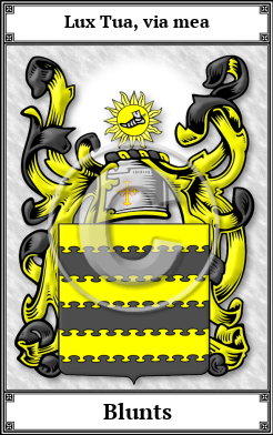 Blunts Family Crest Download (JPG)  Book Plated - 150 DPI