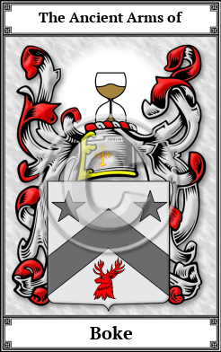 Boke Family Crest Download (JPG) Book Plated - 600 DPI