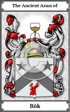 Bôk Family Crest Download (JPG)  Book Plated - 150 DPI