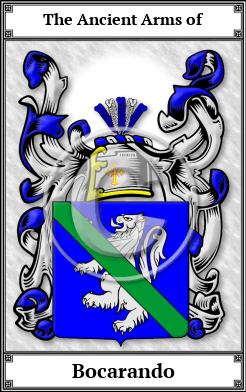 Bocarando Family Crest Download (JPG) Book Plated - 600 DPI