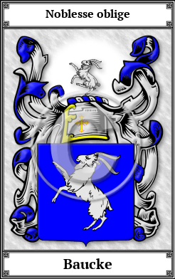Baucke Family Crest Download (JPG)  Book Plated - 150 DPI