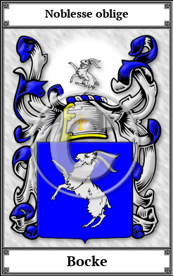 Bocke Family Crest Download (JPG)  Book Plated - 150 DPI