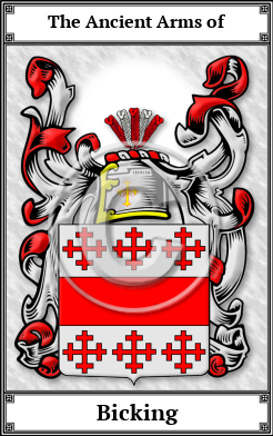 Bicking Family Crest Download (JPG) Book Plated - 600 DPI
