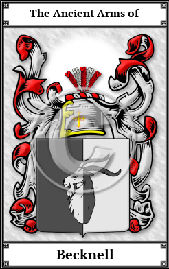 Becknell Family Crest Download (JPG)  Book Plated - 150 DPI