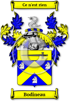 Bodineau Family Crest Download (jpg) Legacy Series - 150 DPI