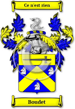 Boudet Family Crest Download (jpg) Legacy Series - 150 DPI