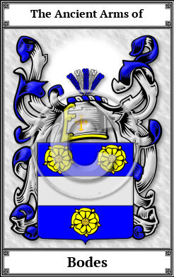 Bodes Family Crest Download (JPG) Book Plated - 600 DPI