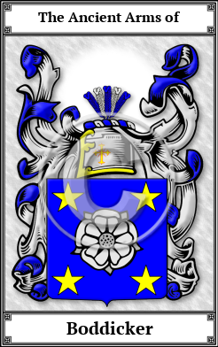 Boddicker Family Crest Download (JPG)  Book Plated - 150 DPI